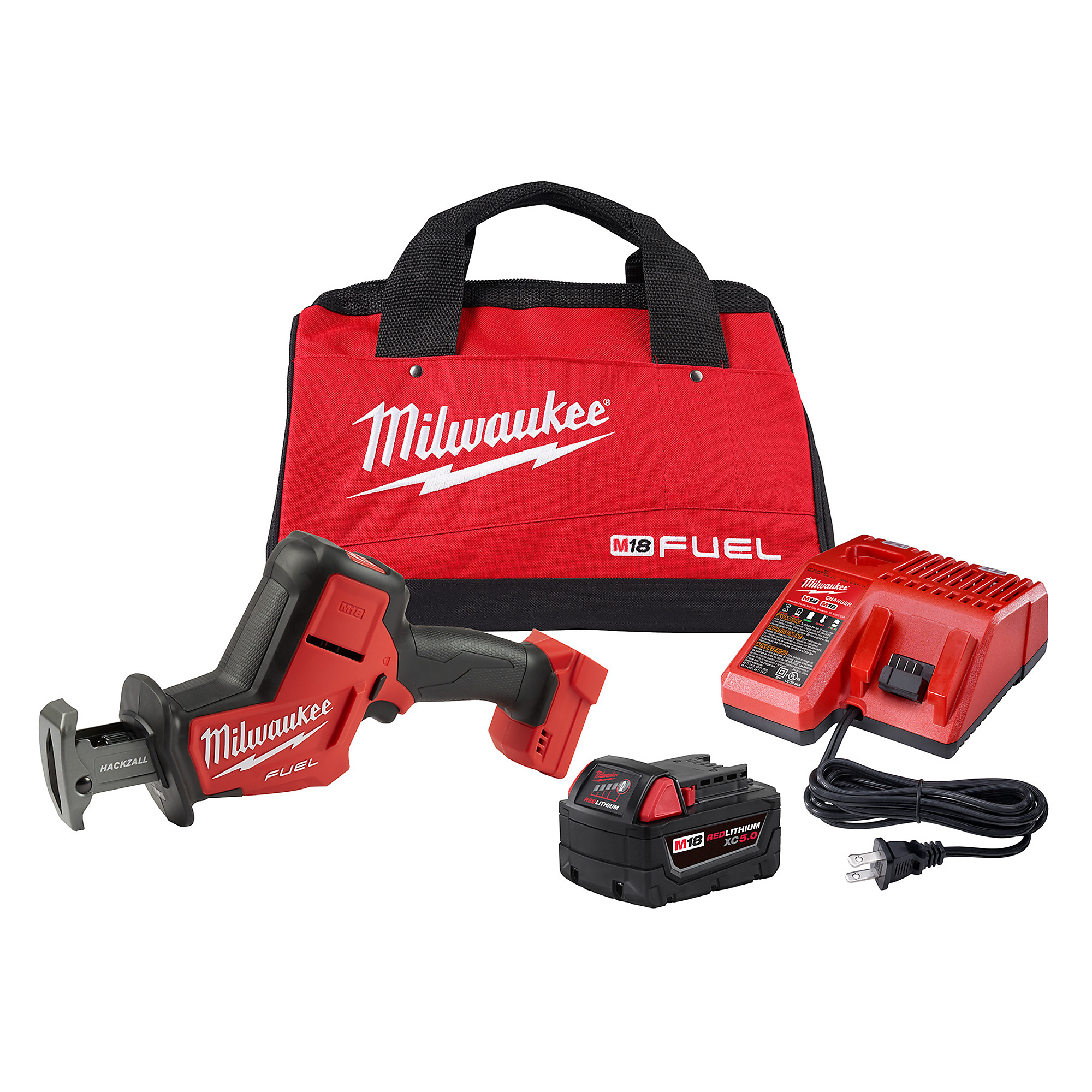 Milwaukee, M18 FUEL Cordless HACKZALL Reciprocating Saw Kit, Volts 18 Strokes Per Minute 3000 Model# 2719-21